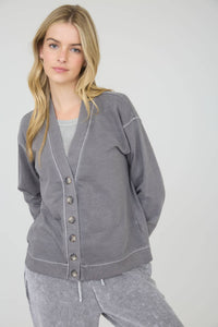 The Sutter Creek Acid-Wash Cardigan – Effortlessly Lived-In + Cozy
