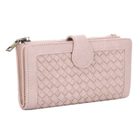 Ellis Grove Woven Wallet – Snap Closure, Card & ID Slots, Coin Pouch