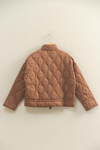 Autumn Haven Quilted Jacket – Relaxed Fit Puffer Coat with Adjustable Hem
