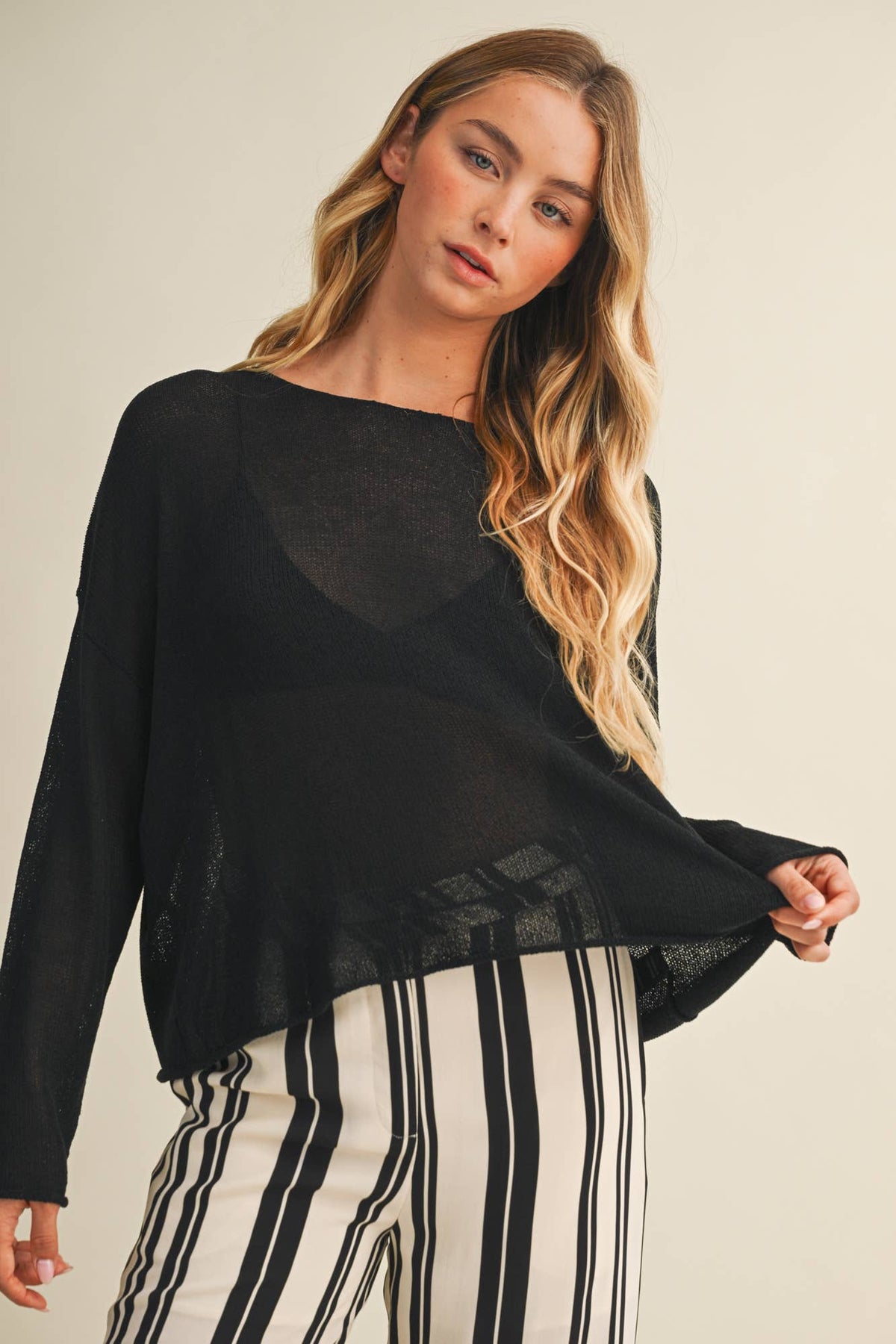 The Coastal Breeze Open Knit Sweater