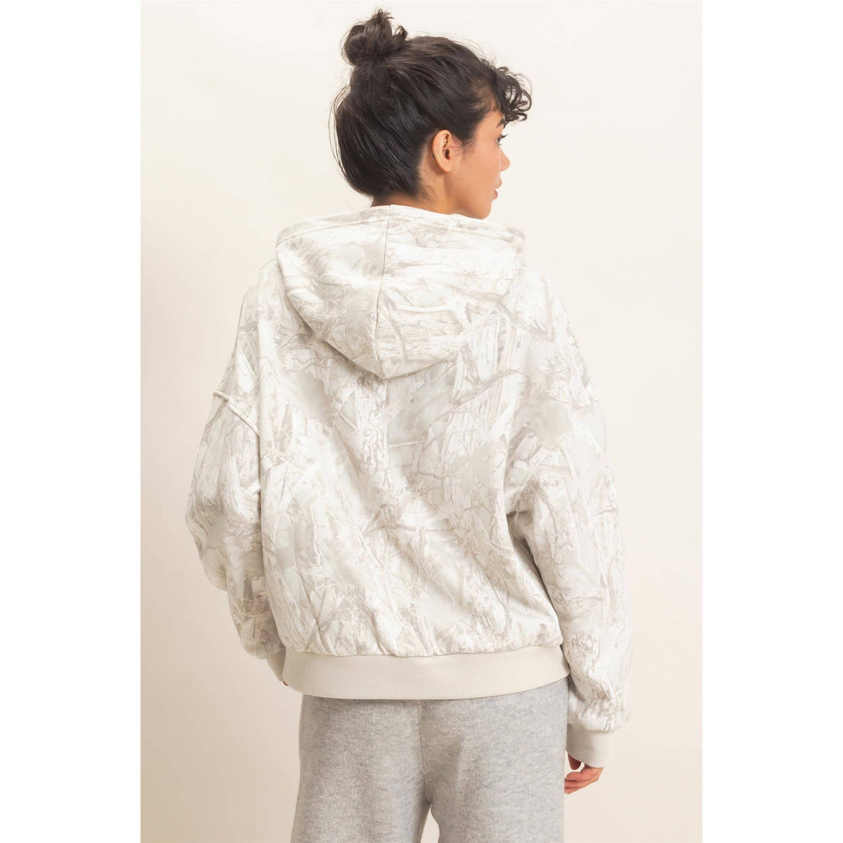 Snowed In Camo Hoodie: Grey