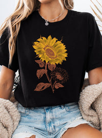 SUNFLOWER GRAPHIC TSHIRTS: NATURAL