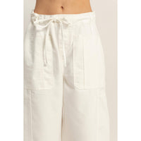 Wide Pants With Oversize Pockets: L.BLUE / S-M-L(2-2-2)