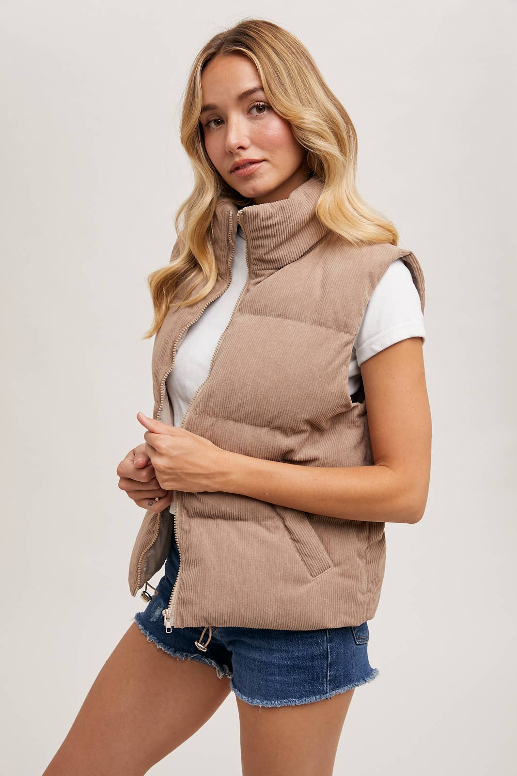 Lindy Corduroy Puffer Vest