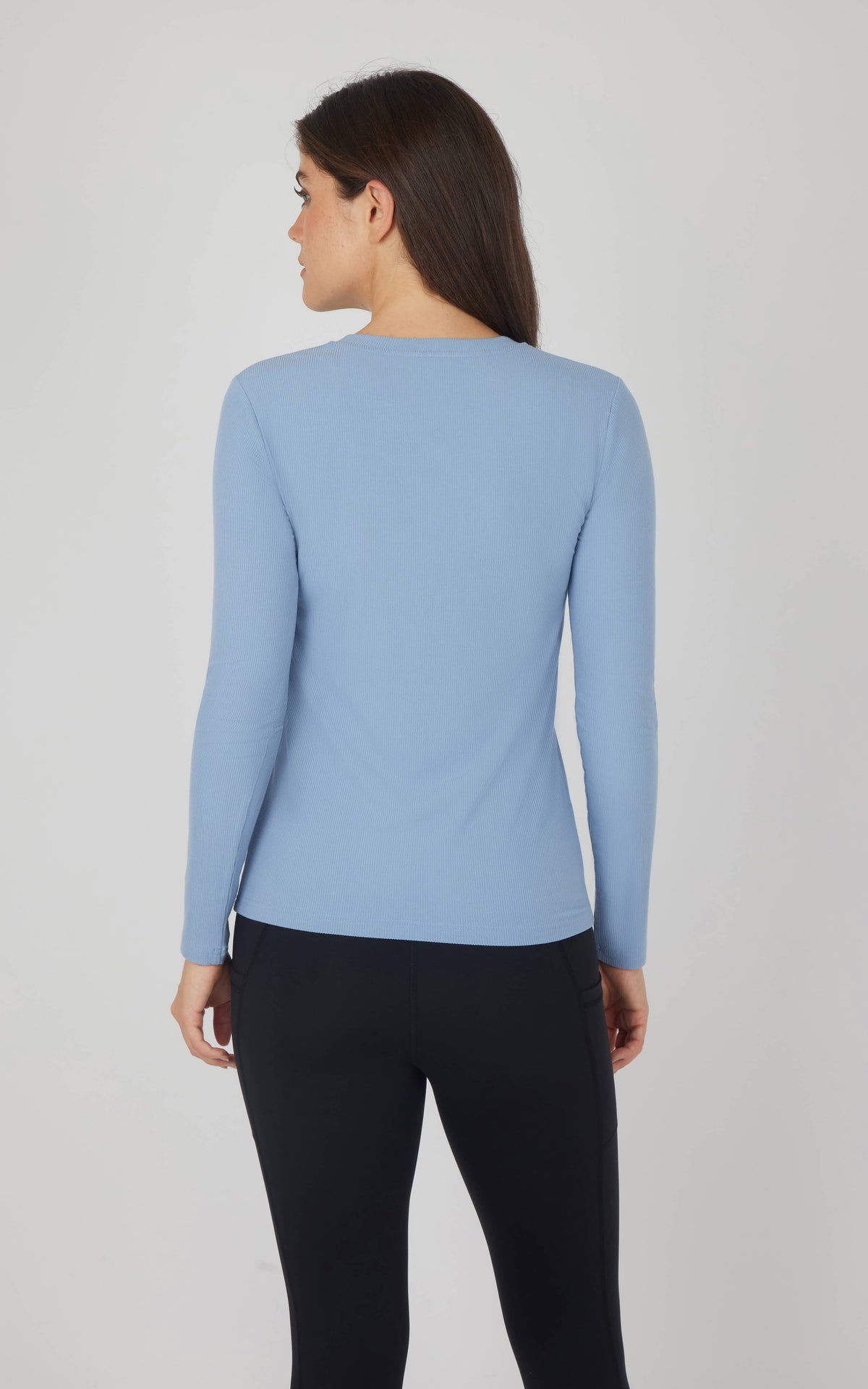 Brinley Rib Knit Henley Long Sleeve Top — Women’s Essential Layering Tee | Soft Stretch Rib