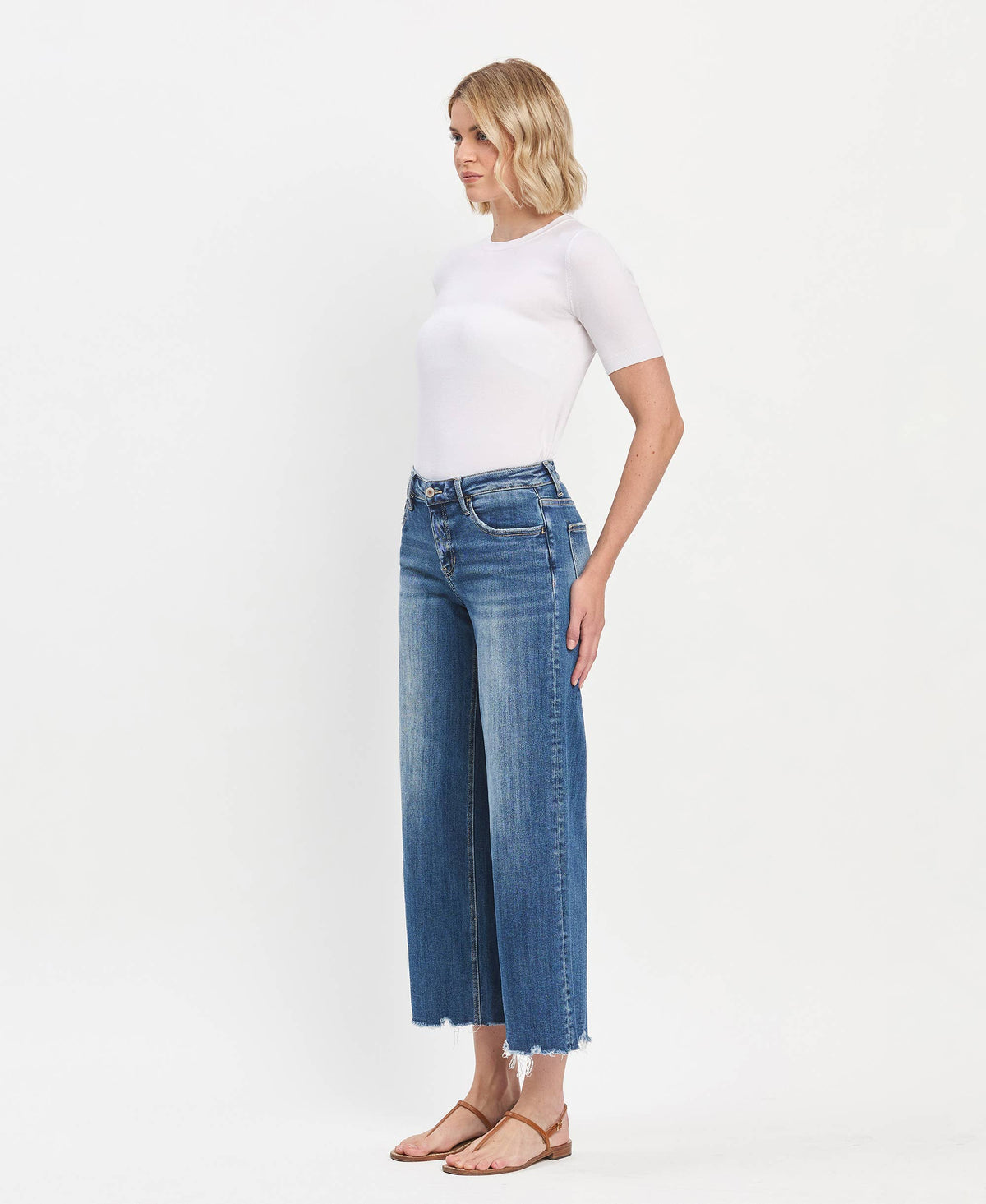 The Ellery Mid Rise Raw Hem Wide Leg Jeans – Lovervet by Flying Monkey