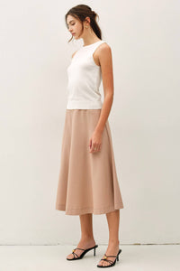 The Noelle Wool Blend Tank Top – Boat Neck Sleeveless Soft Lightweight Knit
