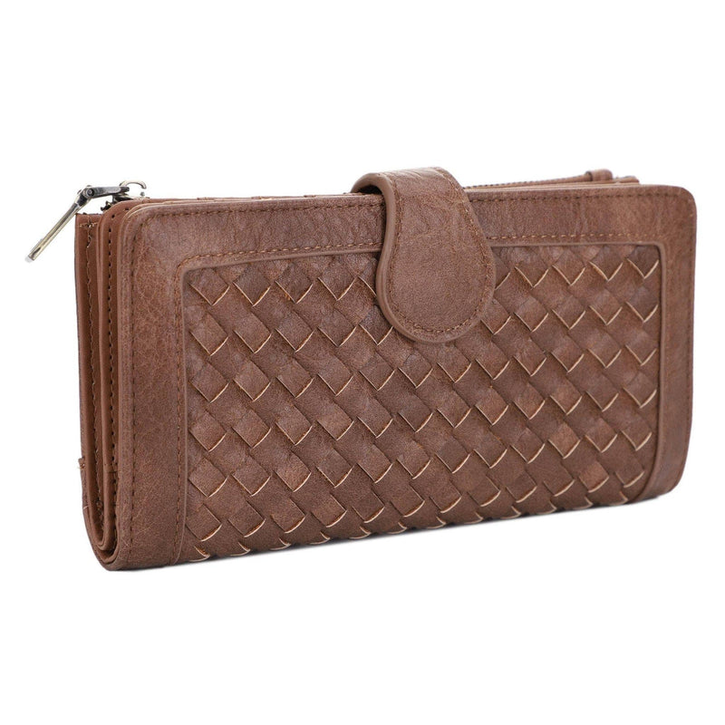 Ellis Grove Woven Wallet – Snap Closure, Card & ID Slots, Coin Pouch