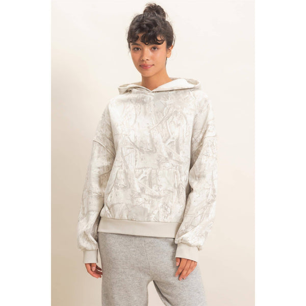 Snowed In Camo Hoodie: Grey