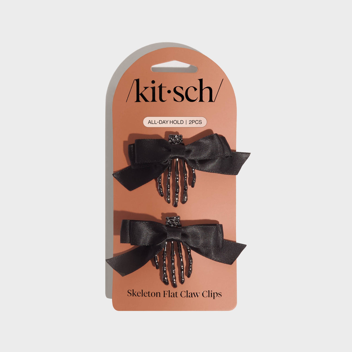 KITSCH Skeleton Flat Claw Clips 2pc Set