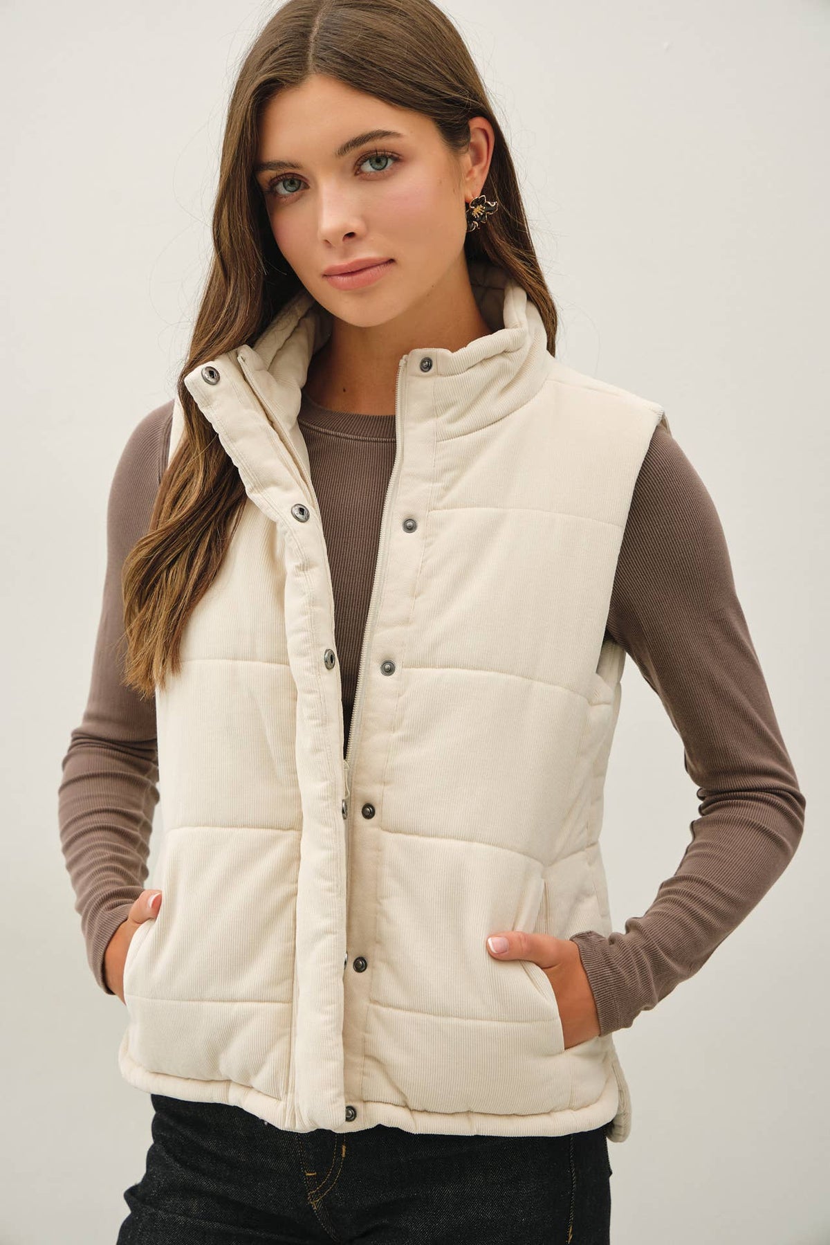 Good Call Corduroy Puffer Vest