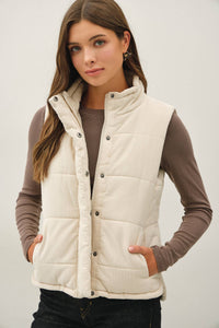 Good Call Corduroy Puffer Vest