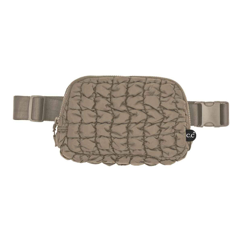 Millie Bluff Puffer Quilted Belt Bag – Adjustable Strap, Hands-Free Travel Pack