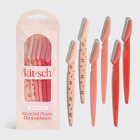 Kitsch Recycled Plastic Dermaplaners 6pc Set - Cherry Blossom