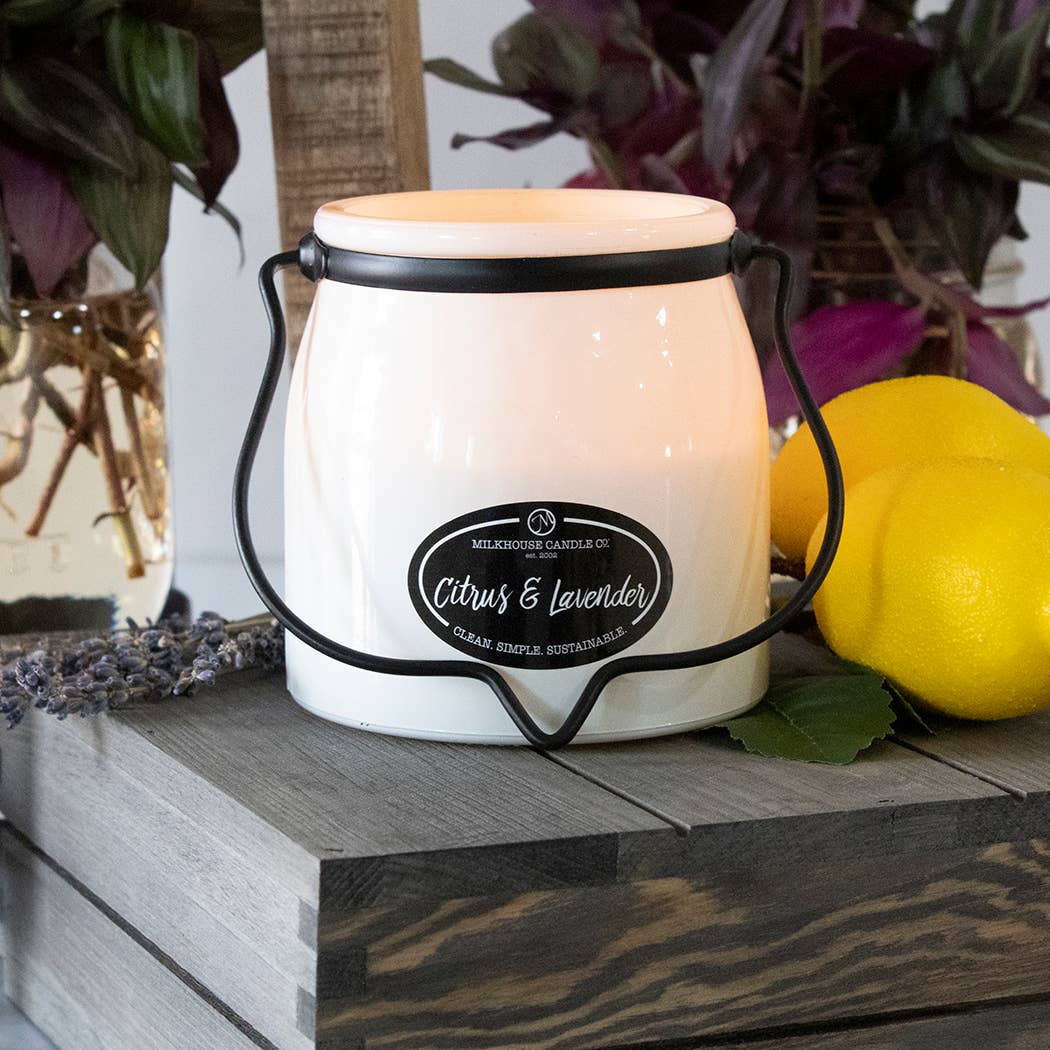 16 oz Butter Jar Candle: Citrus & Lavender