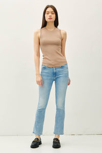 The Rylie Ribbed Knit Tank – Mocha, Off White & Black