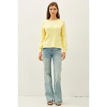 The Cambria Cotton Blend Knit Sweater:  Lightweight Raglan Crew Neck Pullover