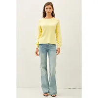 The Cambria Cotton Blend Knit Sweater:  Lightweight Raglan Crew Neck Pullover