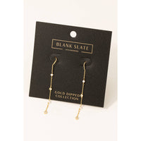 Isla Gold Dipped Pearl Dangle Threader Earrings – Modern Minimalist