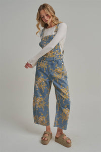 The Golden Hour Floral Denim Overalls