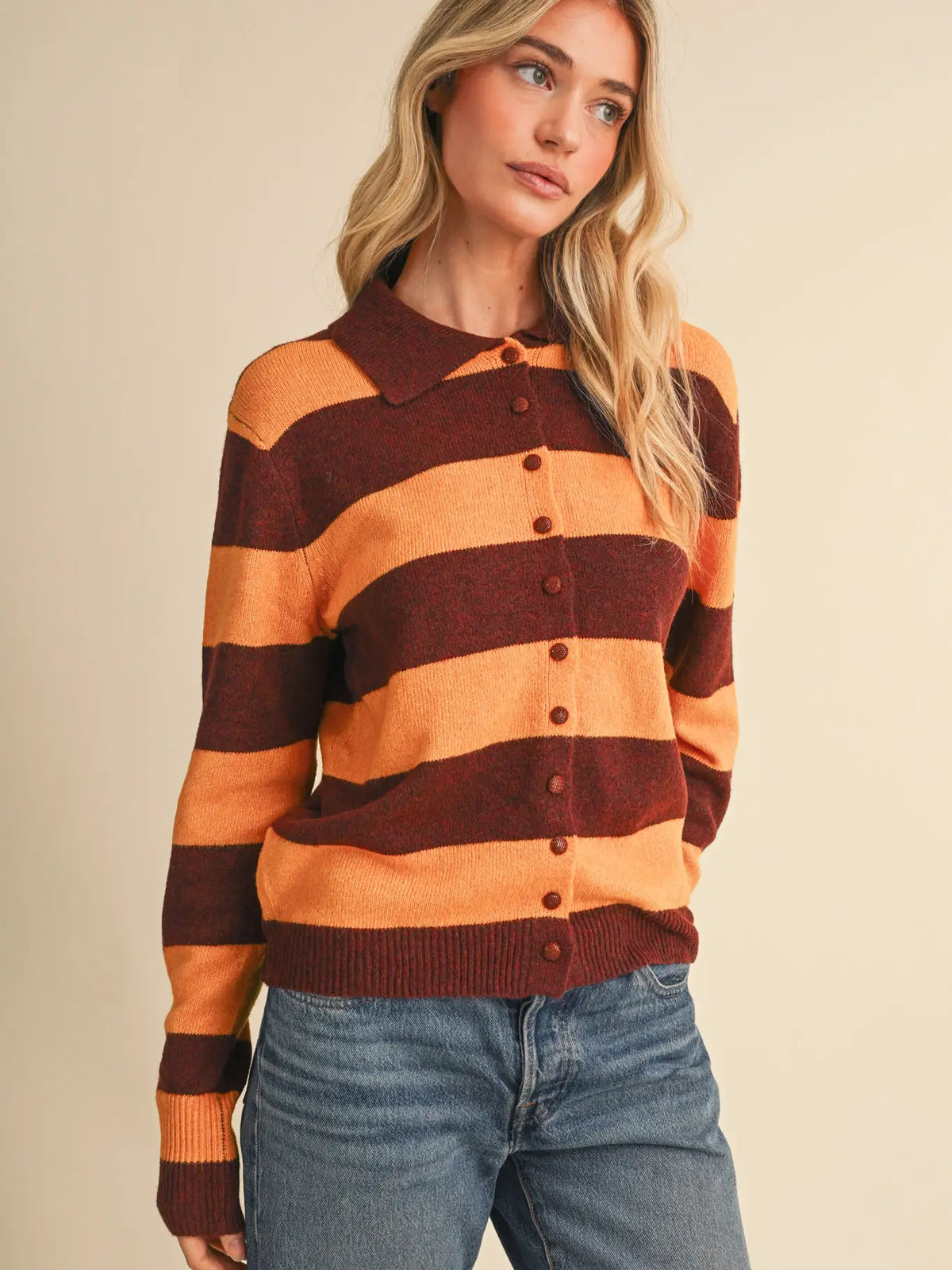 The Hallie Harvest Stripe Cardigan