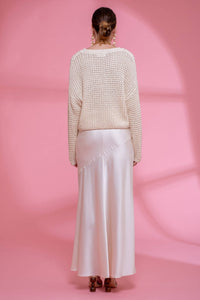 The Brinley Crochet Knit Sweater – Open Knit Pullover