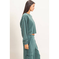 The Reset Mineral Wash Cropped Sweatshirt