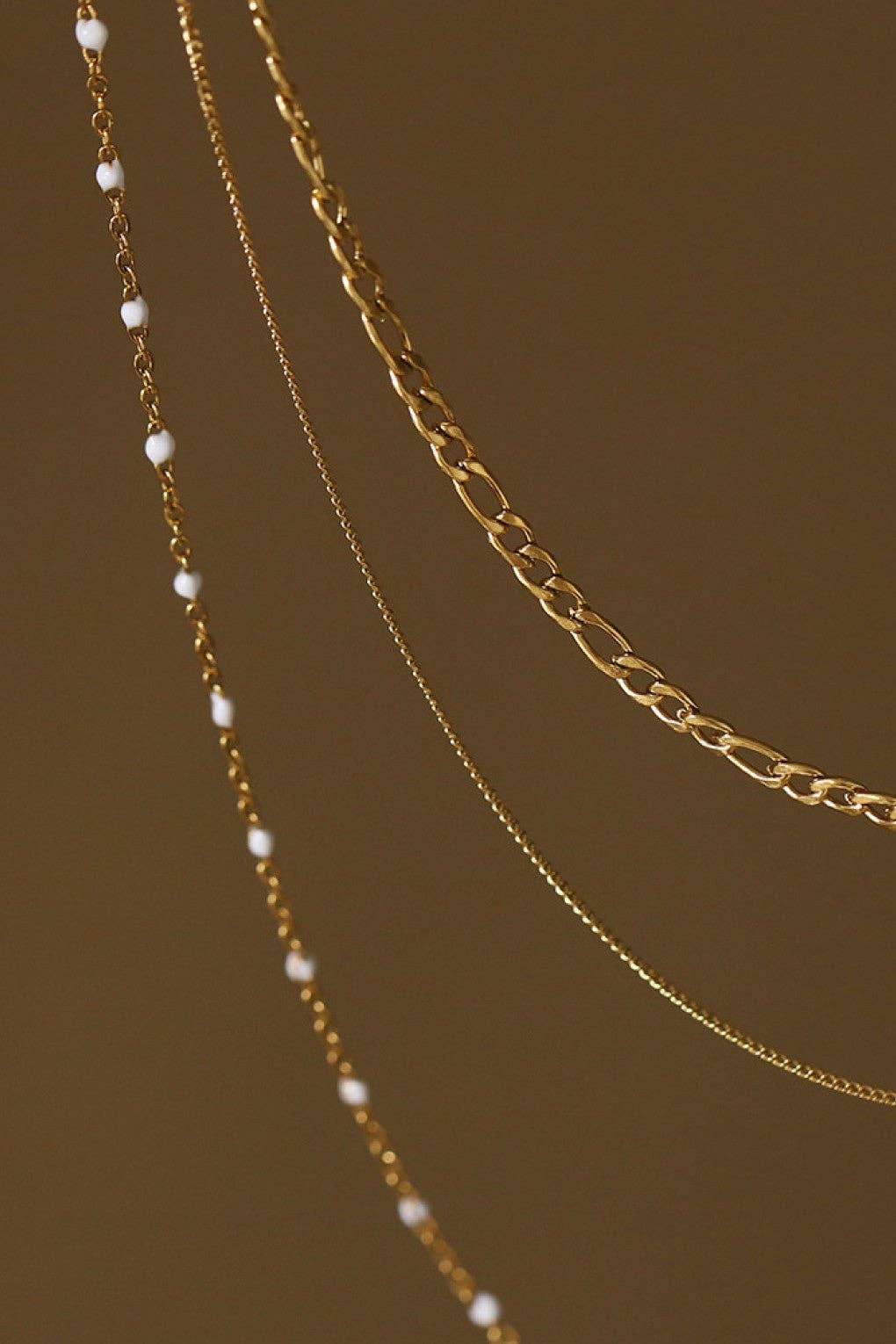 The Ardenne Layered Dainty Chain Necklace – 18K Gold Dipped Waterproof Stainless Steel Necklace