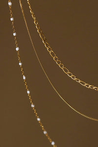 The Ardenne Layered Dainty Chain Necklace – 18K Gold Dipped Waterproof Stainless Steel Necklace