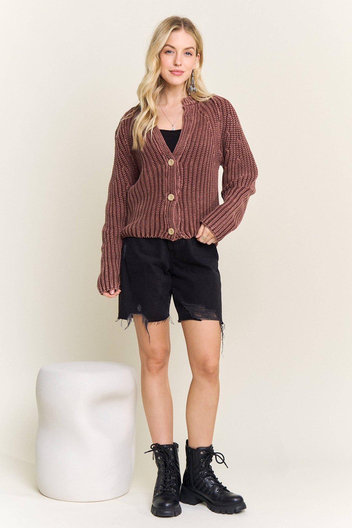 Come As You Are Cotton Cardigan: Brown