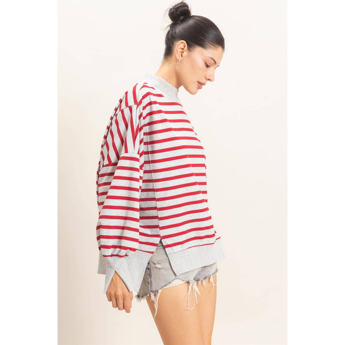 Change of Plans Stripe Sweatshirt