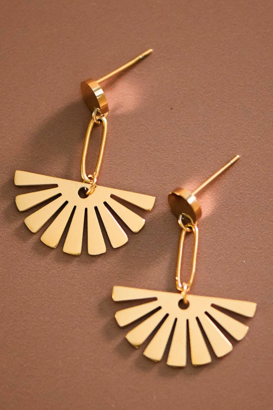 The Montclair Gold Earrings – 18K Gold Dipped Waterproof Stainless Steel Minimalist Earrings