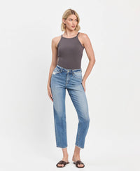 Oakley High Rise Tapered Straight Jeans – Vervet by Flying Monkey (Comfort Stretch, Light Distressing)
