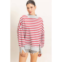 Change of Plans Stripe Sweatshirt
