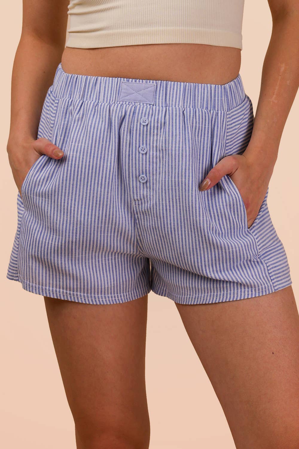 Union Stripe Women’s Casual Boxer Shorts