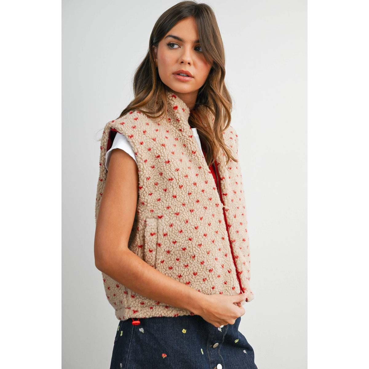 Juniper Lane Floral Fleece Vest