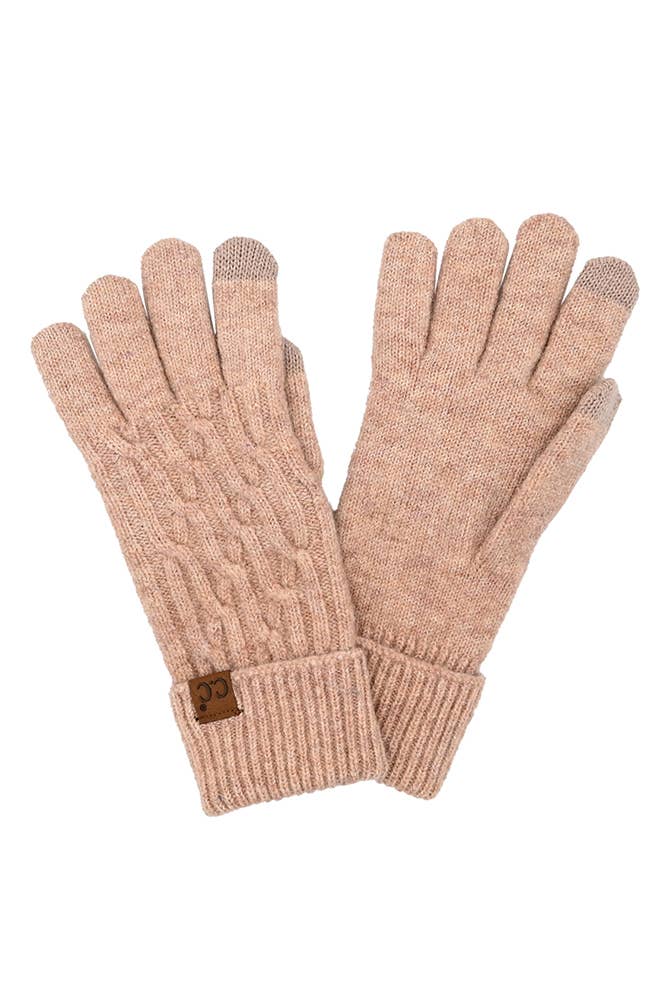 C.C Chain Link Cable Knit Gloves