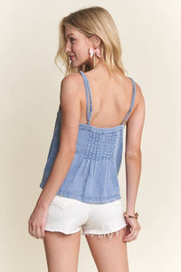 The Sienna Pintuck Tencel Tank