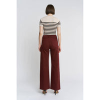 Mica Denim "Rowan" High Rise Wide Leg Jeans – Merlot