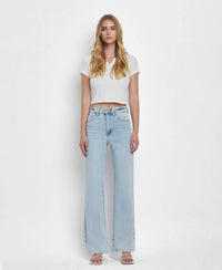 Vervet by Flying Monkey Leslie 90s Vintage Super High Rise Flare Jeans: Light Wash