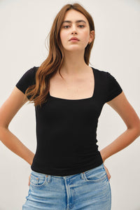Emma Essential Square Neck Tee
