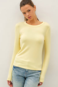 The Clara Long Sleeve Knit Tee – Essential Round Neck Layering Top