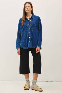 The Dylan Ultra Soft Stretch Denim Shacket