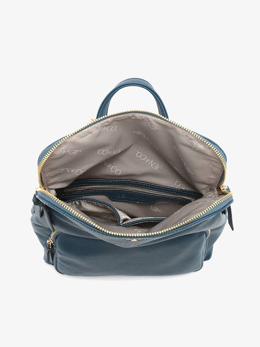 Jen & Co. Everlee Convertible Backpack – Vegan Leather Crossbody Bag