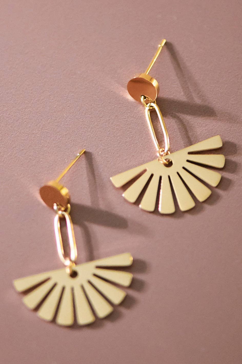The Montclair Gold Earrings – 18K Gold Dipped Waterproof Stainless Steel Minimalist Earrings