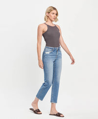 Oakley High Rise Tapered Straight Jeans – Vervet by Flying Monkey (Comfort Stretch, Light Distressing)