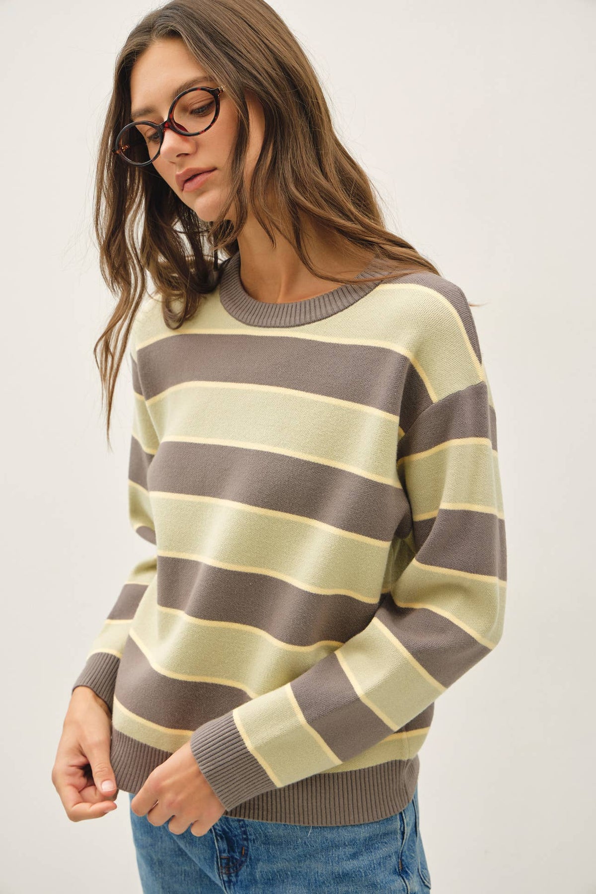 In Good Company Stripe Sweater: Olive