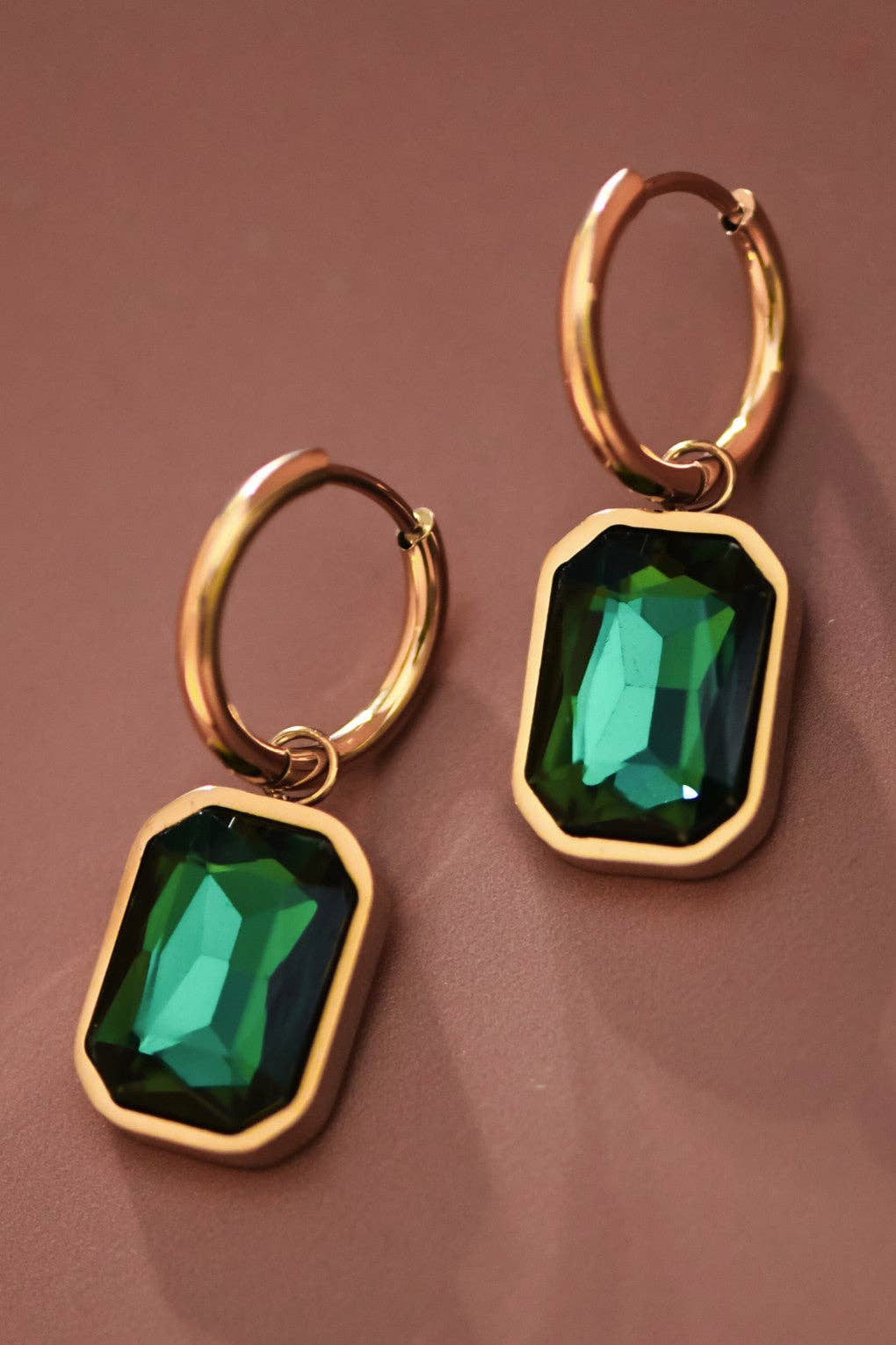 18K Gold Plated Waterproof Stainless Steel Drop Earrings