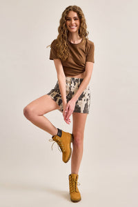The Rodeo Ready Cow Print Shorts