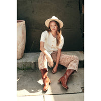 Picnic Days Gingham Barrel Pants